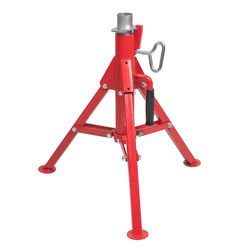 V-Head Steel Pipe Stands 12 Inch Adjustable Height 28"-52" Durable Pipe Jack Stand For Sale