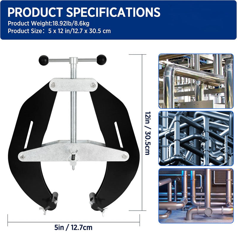 5 to 12 in Pipe Clamp Steel Pipe Alignment Tool with Lightweight Design High Strength Ultra Clamp