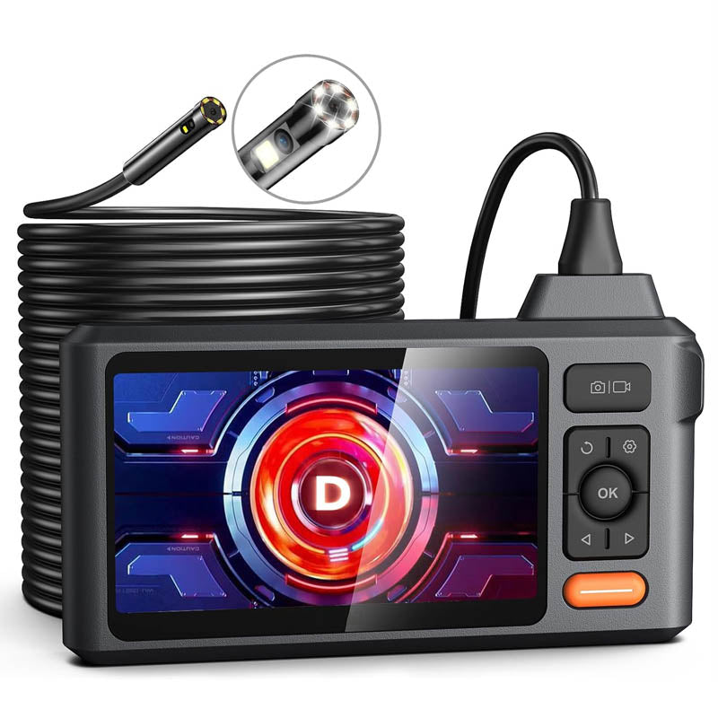 Pipe Inspection Camera 5" IPS Screen Borescope 50FT Sewer Inspection Camera IP67 Waterproof Snake Camera