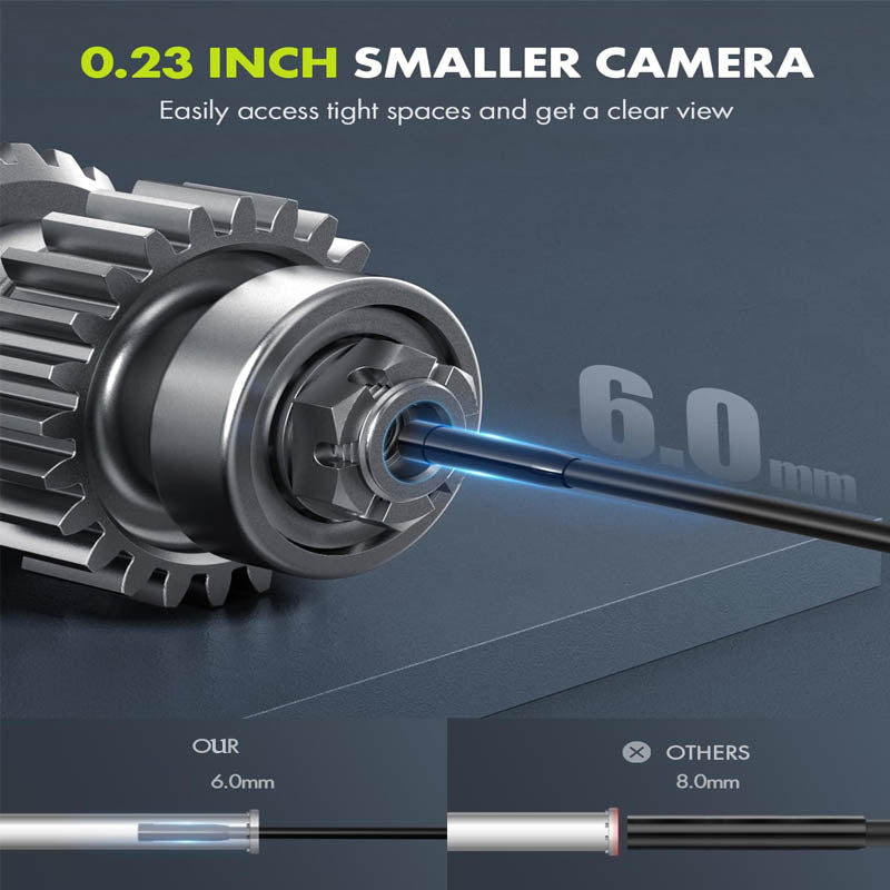 Pipe Inspection Camera with Light ndustrial Endoscope Camera with 4.3” HD Screen for Home Pipe, Engine, Duct (16.4 FT)