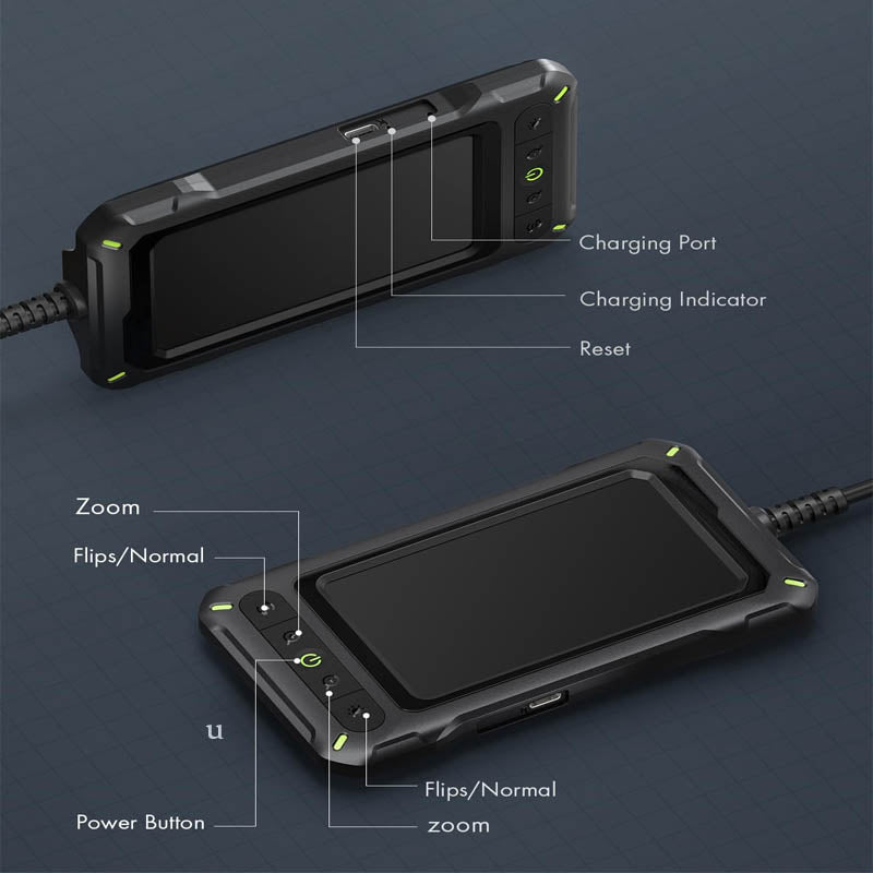 Pipe Inspection Camera with Light ndustrial Endoscope Camera with 4.3” HD Screen for Home Pipe, Engine, Duct (16.4 FT)