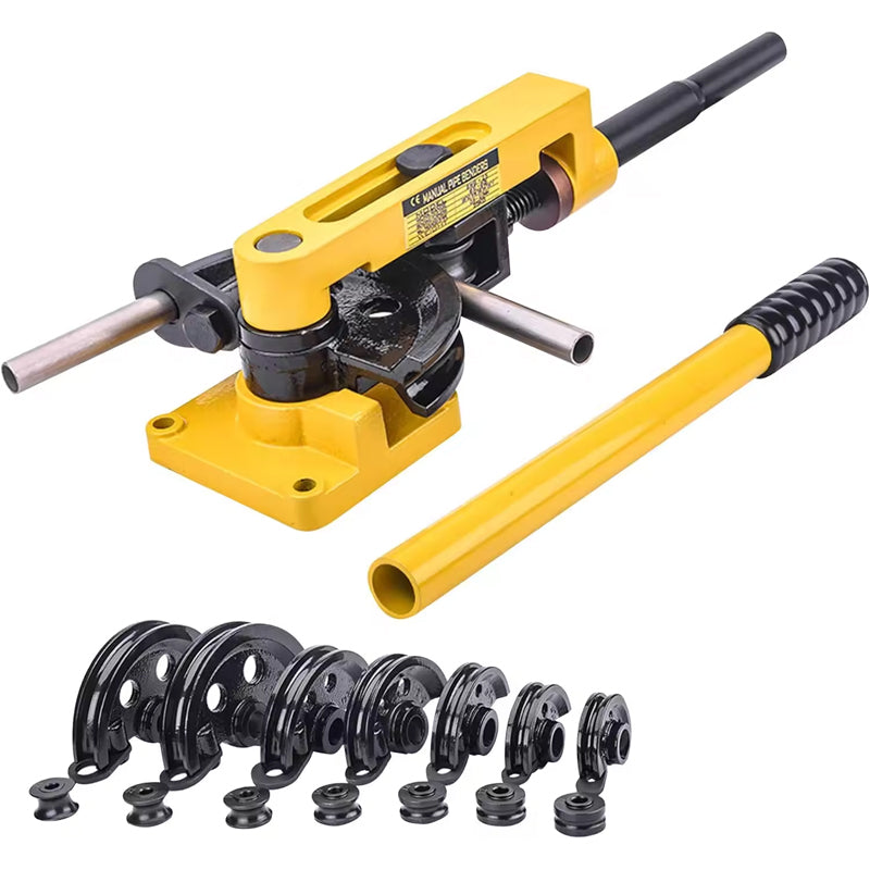 Manual Pipe Bender 3/8" To 1" Hand Tube "U" Bending Tools Iron/Steel/Copper/Aluminum Multi-Function Pipe Roll Bending Tool Kits