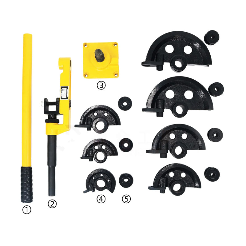 Heavy Duty Manual Tube Bender For 3/8", 1/2", 9/16", 5/8", 3/4", 7/8", 1" Iron/Steel/Copper/Aluminum Pipe Bender