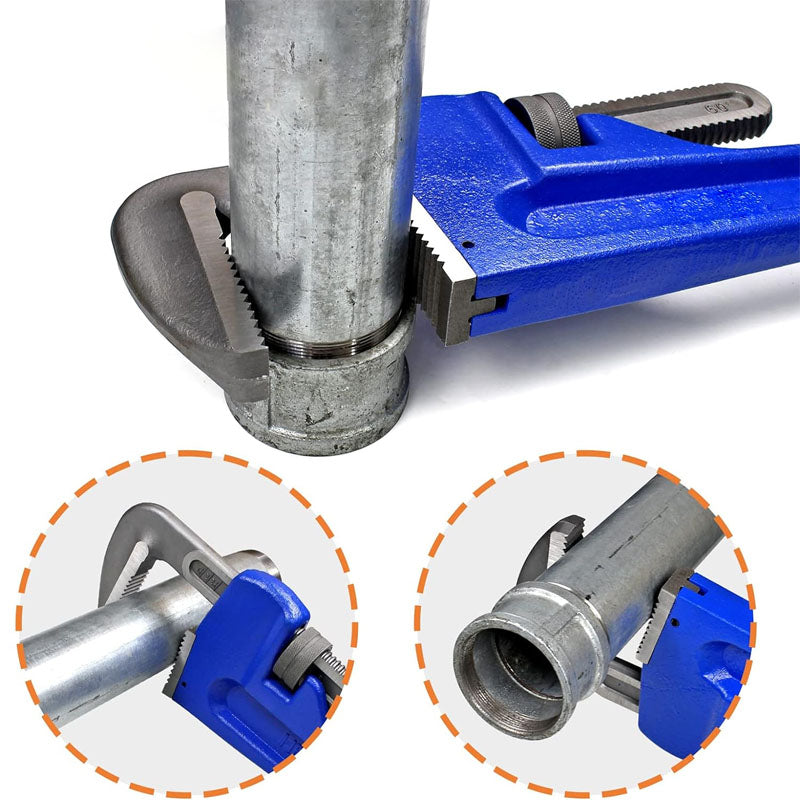 48 Inch Aluminum Pipe Wrench + 60 Inch Pipe Wrench Adjustable Plumber Tool for Sink Faucet Toilet Bowl Bathroom Kitchen Drainer Repair Installation