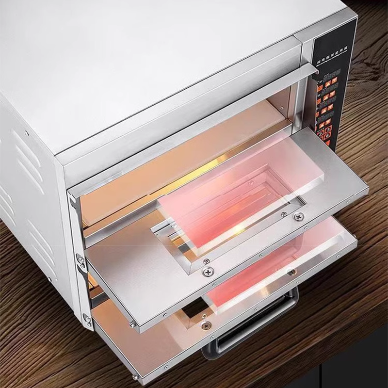 Commercial Pizza Oven Egg Tart Chicken Wings Oyster Double Layer Two Tray Baking