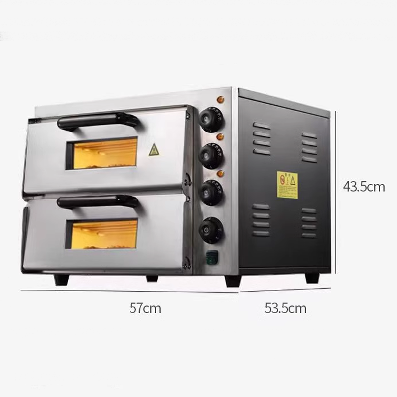 Commercial Pizza Oven Egg Tart Chicken Wings Oyster Double Layer Two Tray Baking