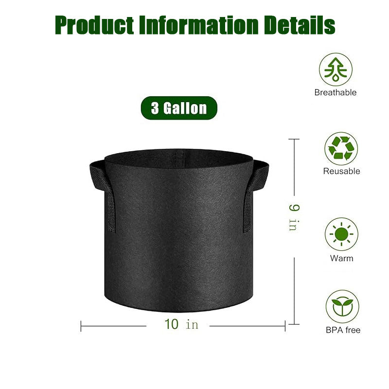 Felt Growing Bag Vegetable Strawberry Potato Growing Bucket Gardening Portable Plant Bucket