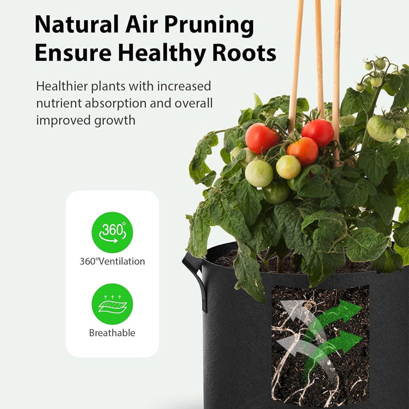 Felt Planting Bag, Home Gardening Portable Nutritional Seedling Bag