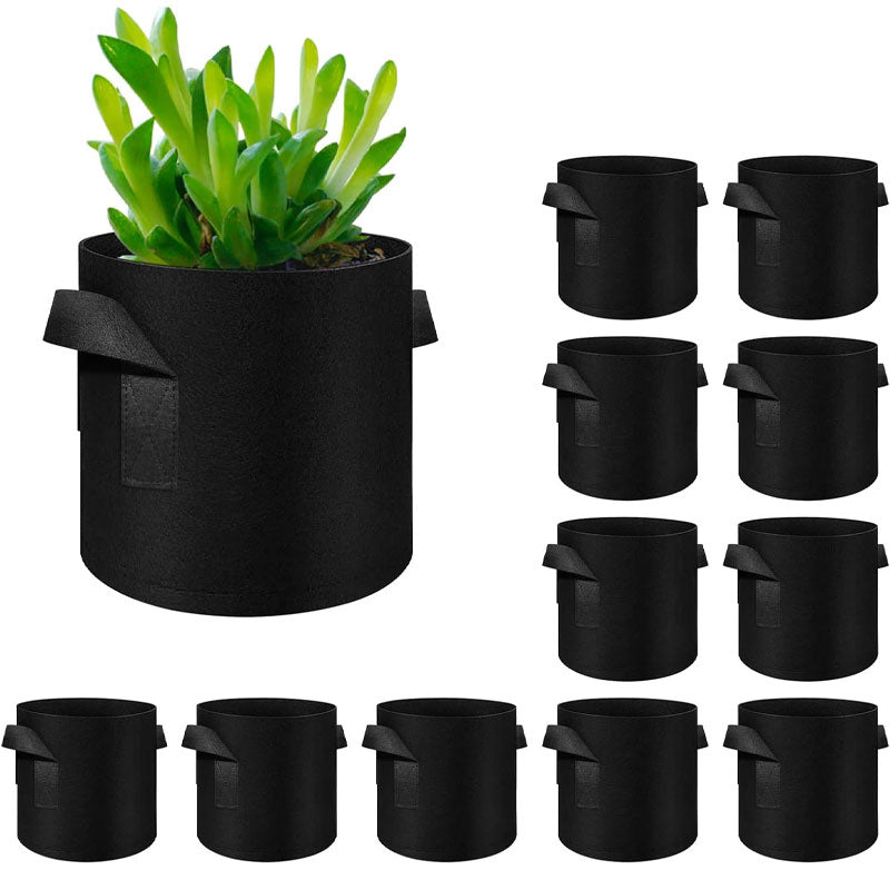 Felt Potato Vegetable Strawberry Special-Shaped Plant Planting Bag, Green Planting Bag