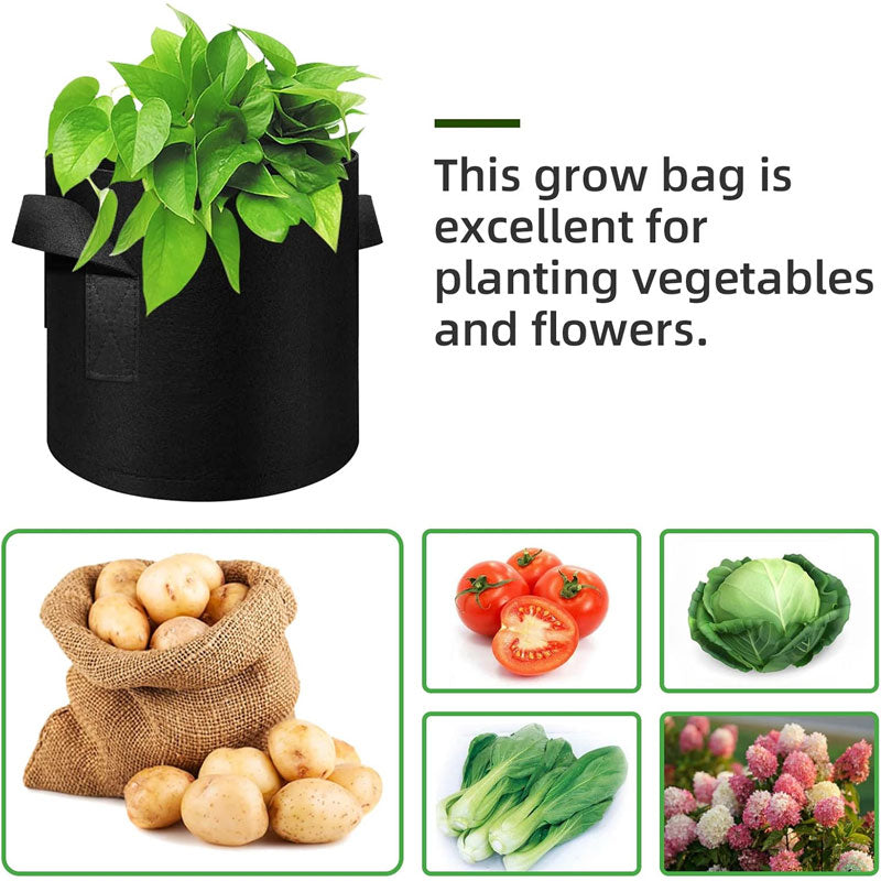 Felt Potato Vegetable Strawberry Special-Shaped Plant Planting Bag, Green Planting Bag