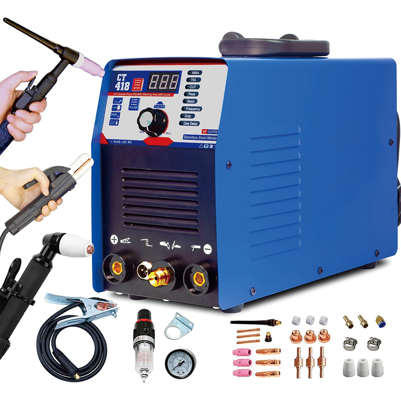 Plasma Cutter,3 in 1 Combo Welding Machine, 40A,110/220V Dual Voltage Digital Display Portable Welder Machine,for Cut Aluminum and Stainless Steel