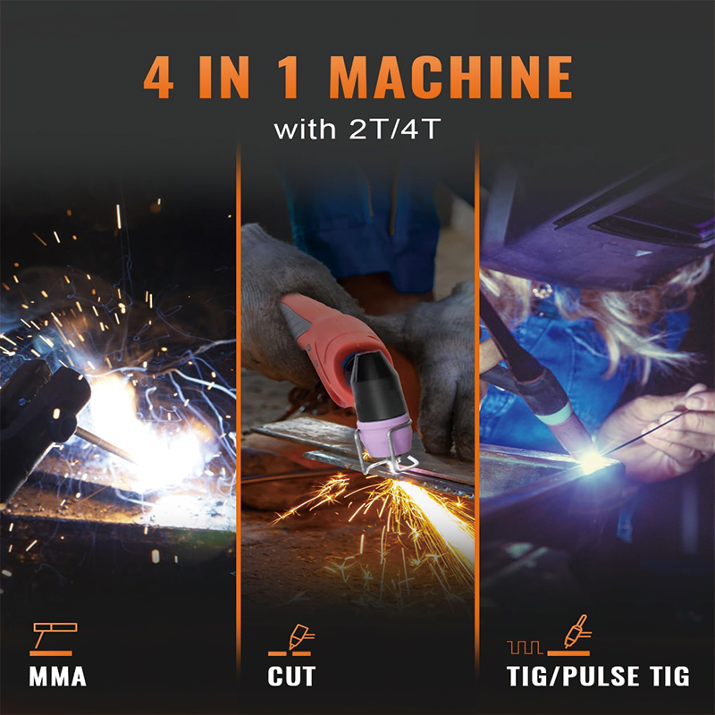 Plasma Cutter 50Amp,110V/220V Portable Metal Cutting Machine,Non-Touch Pilot Arc Air Cutting Machine with Torch,With Air Pressure Digital and Foot Pedal