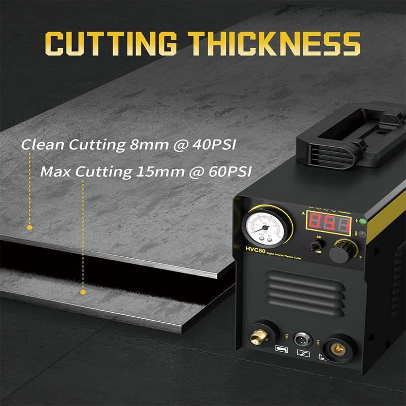 50Amp Plasma Cutter,Air Plasma Cutter Machine 110V/220V,IGBT Inverter Metal Cutting Equipment for Clean Cut Aluminum and Stainless Steel