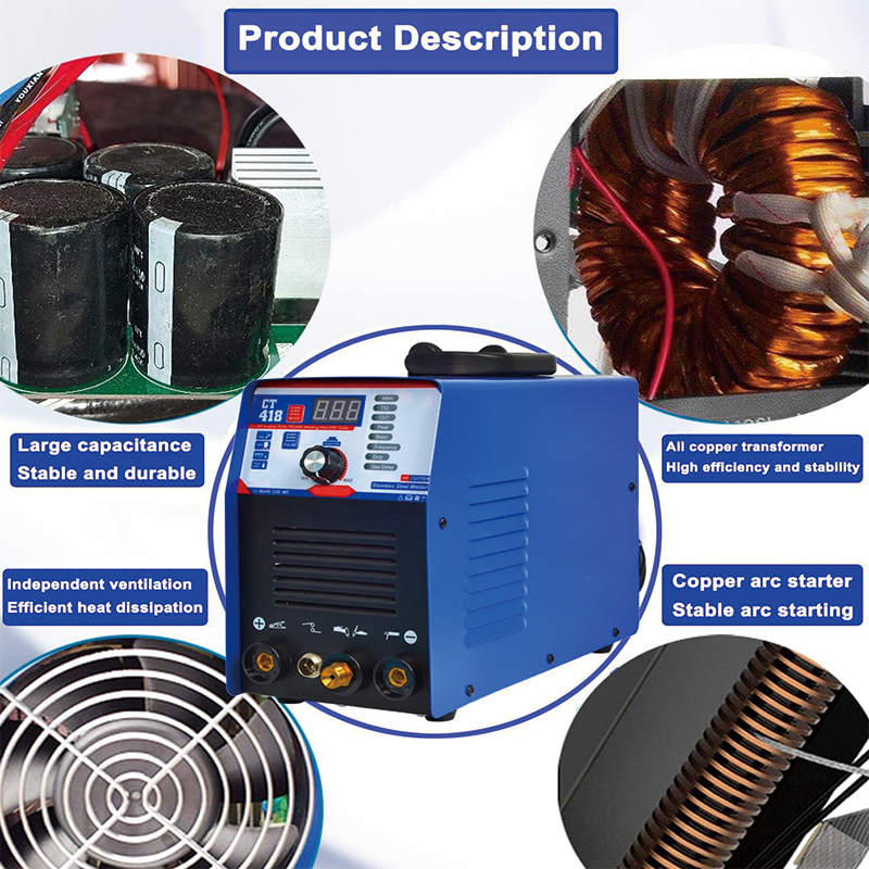 Plasma Cutter,3 in 1 Combo Welding Machine, 40A,110/220V Dual Voltage Digital Display Portable Welder Machine,for Cut Aluminum and Stainless Steel