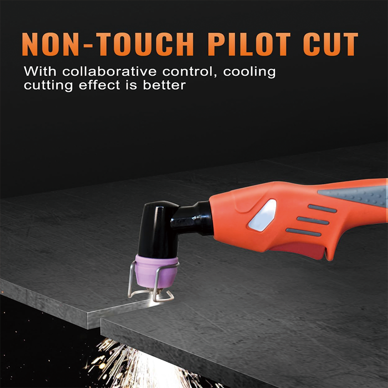 Plasma Cutter 50Amp,110V/220V Portable Metal Cutting Machine,Non-Touch Pilot Arc Air Cutting Machine with Torch,With Air Pressure Digital and Foot Pedal