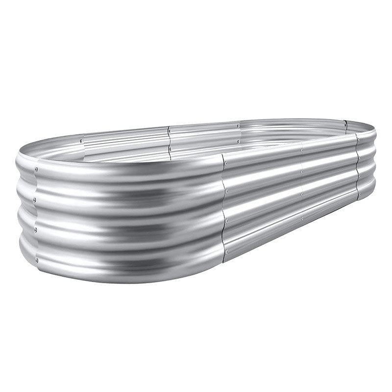 Outdoor Garden Planter Box, Garden Bed Large Galvanized Metal Garden Bed