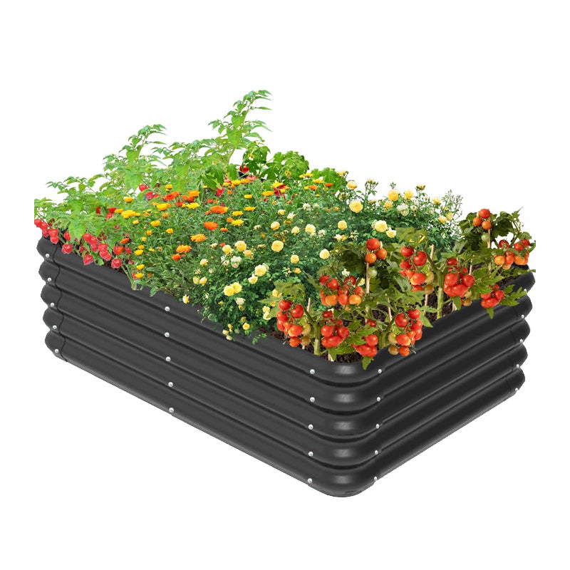 Outdoor Raised Garden Bed Kit, Raised Garden Bed Planting Box, 4.0x3.0x1.0 Ft Flower Box, Suitable For Vegetables, Herbs, Flowers And Fruits
