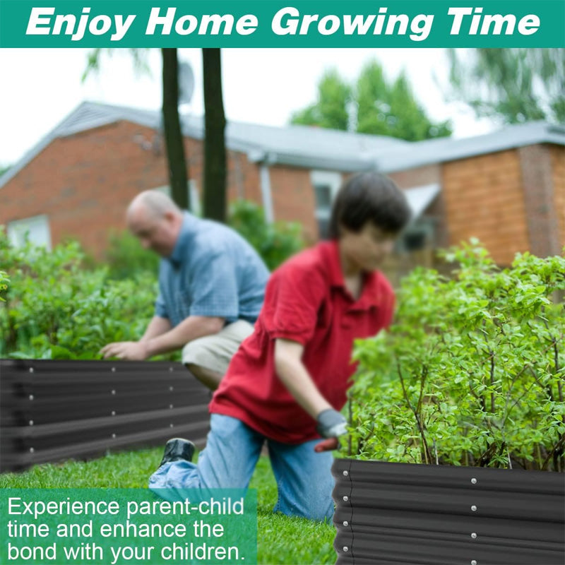 Outdoor Raised Garden Bed Kit, Raised Garden Bed Planting Box, 4.0x3.0x1.0 Ft Flower Box, Suitable For Vegetables, Herbs, Flowers And Fruits