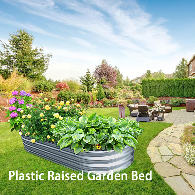 Raised Planter, 5×3×1 Feet Galvanized Planter Box Or Outdoor Gardening And Planting