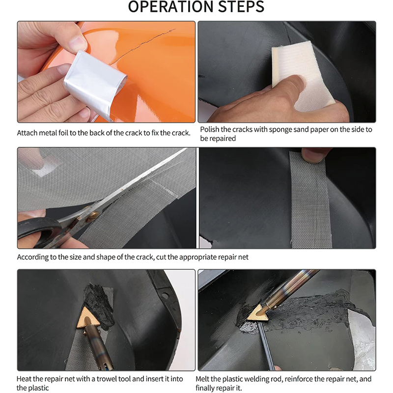 Plastic Welding Kit,100W,Iron Gun with 56pcs Rods,Professional Surface Repair Tool for Car Bumper with 4 Welding Tips, for Kayak/Toys/Plastic Crack/Electronics Repair