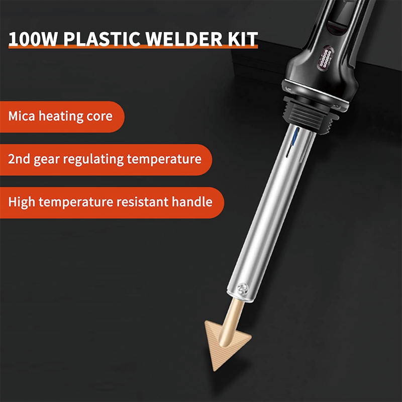 Plastic Welding Kit,100W,Iron Gun with 56pcs Rods,Professional Surface Repair Tool for Car Bumper with 4 Welding Tips, for Kayak/Toys/Plastic Crack/Electronics Repair