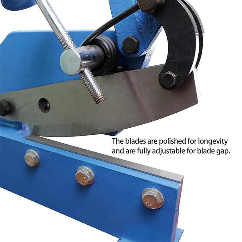 8" Manual Hand Plate Shear for Metal Sheet Processing, HS-8 Benchtop Cutter with Q235 Material, for Crafts Thick Steel Crafting, Heavy Duty Roll Press Machine for Builders, DIY Enthusiasts