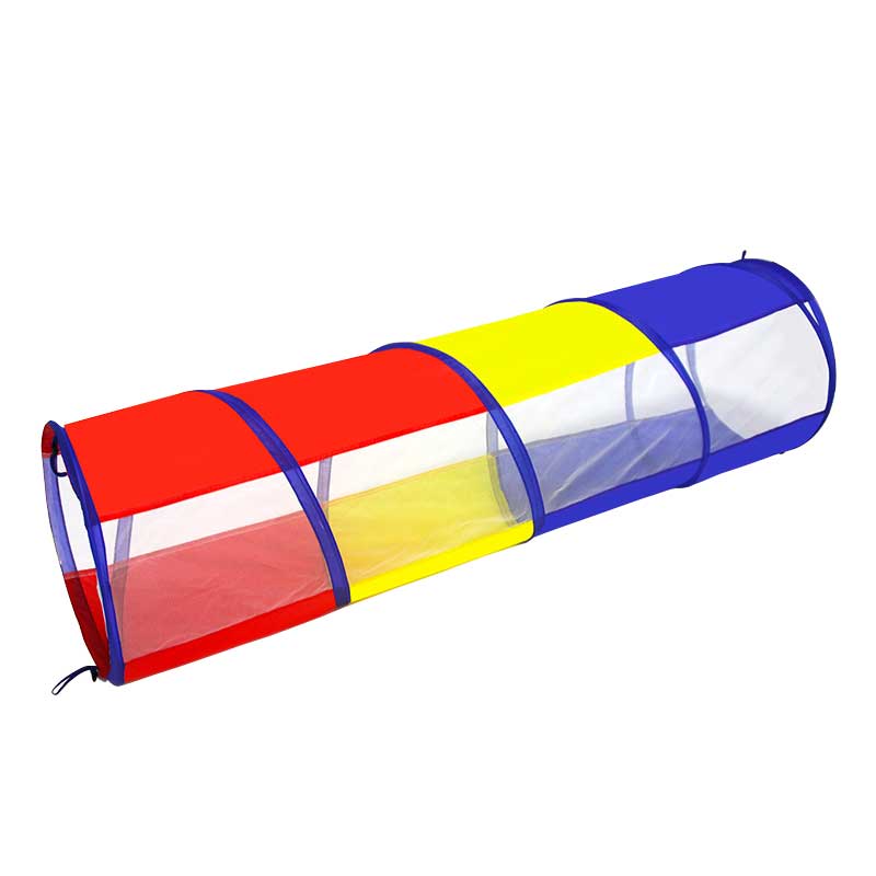 Children's Rainbow Indoor And Outdoor Foldable Crawling Tunnel, Mesh Channel