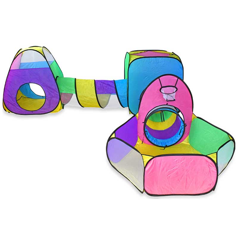 Children's Tent Playhouse, Five-Piece Indoor Crawling Tunnel, Tent Dart Ball Target House