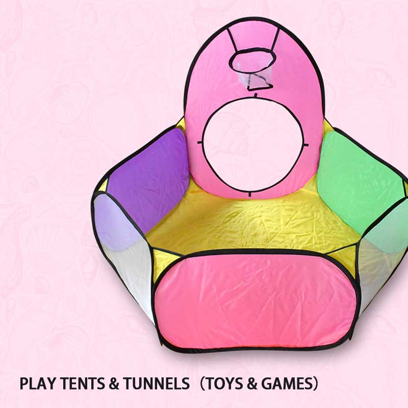 Children's Tent Playhouse, Five-Piece Indoor Crawling Tunnel, Tent Dart Ball Target House