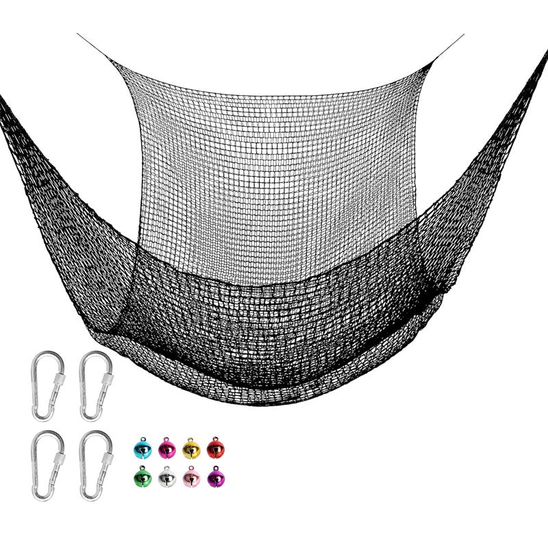 6.5' x 9.8' Climbing Cargo Net, Double Layer Playground Safety Net With Storage Bag Climbing Net For Kids Outdoor Tree House