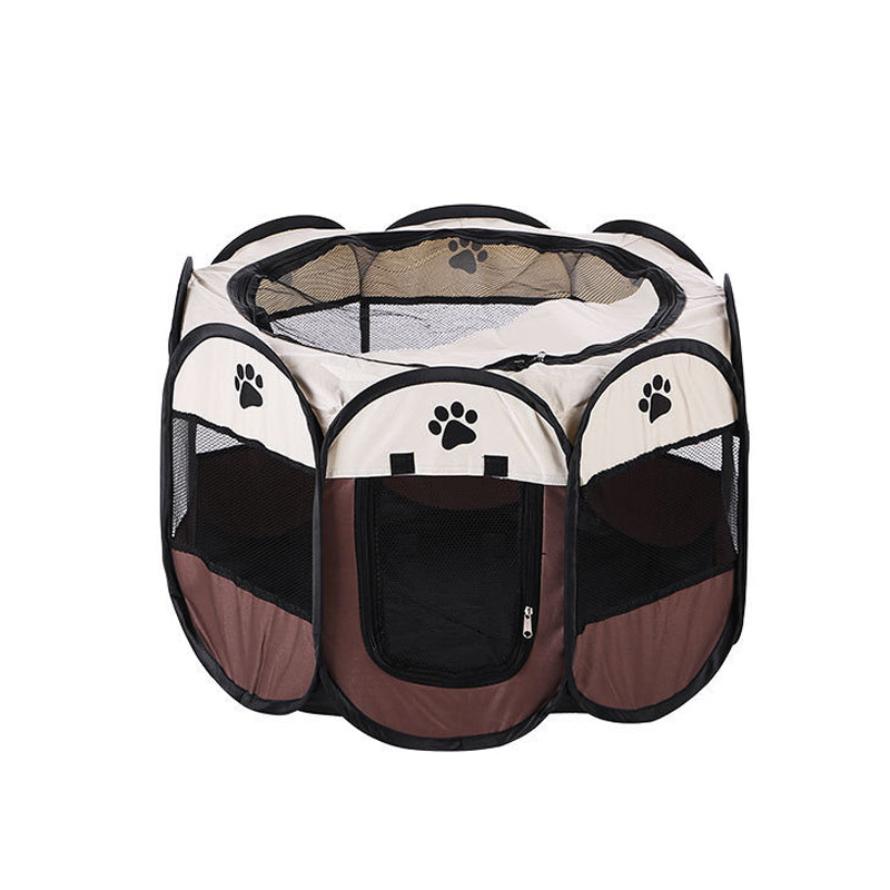 Pet Portable Foldable Playpen Exercise Kennel Dogs Cats Indoor/Outdoor Tent With Carrying Case Collapsible Travel Bowl