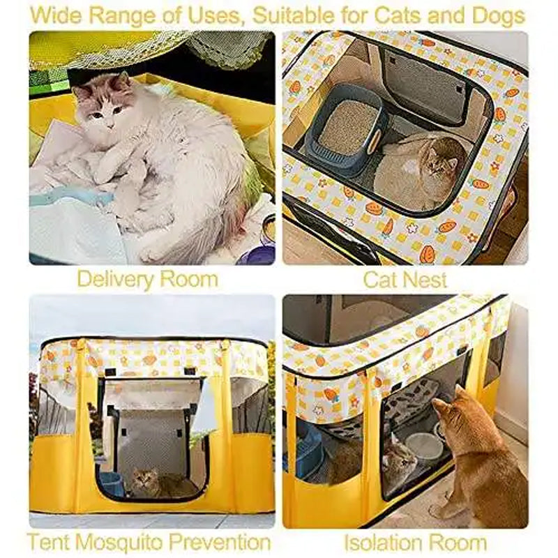 Pet Playpen, Foldable Dog Playpen, Exercise Kennel Tent For Puppy, Dog, Cat, Rabbit, Great For Indoor Outdoor Travel