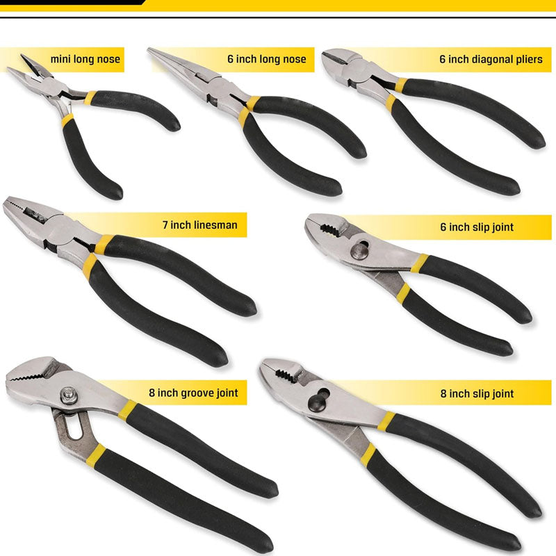 7 Pieces Pliers Set High Carbon Steel Suitable for Home Use DIY and garden projects and more