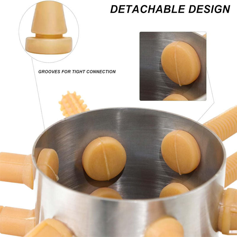 Plucking Fingers 24 Soft Fingers 3/8" Mpt Shank Stainless Steel Chicken Plucker Drill Poultry Plucker for Chicken Duck Pheasant