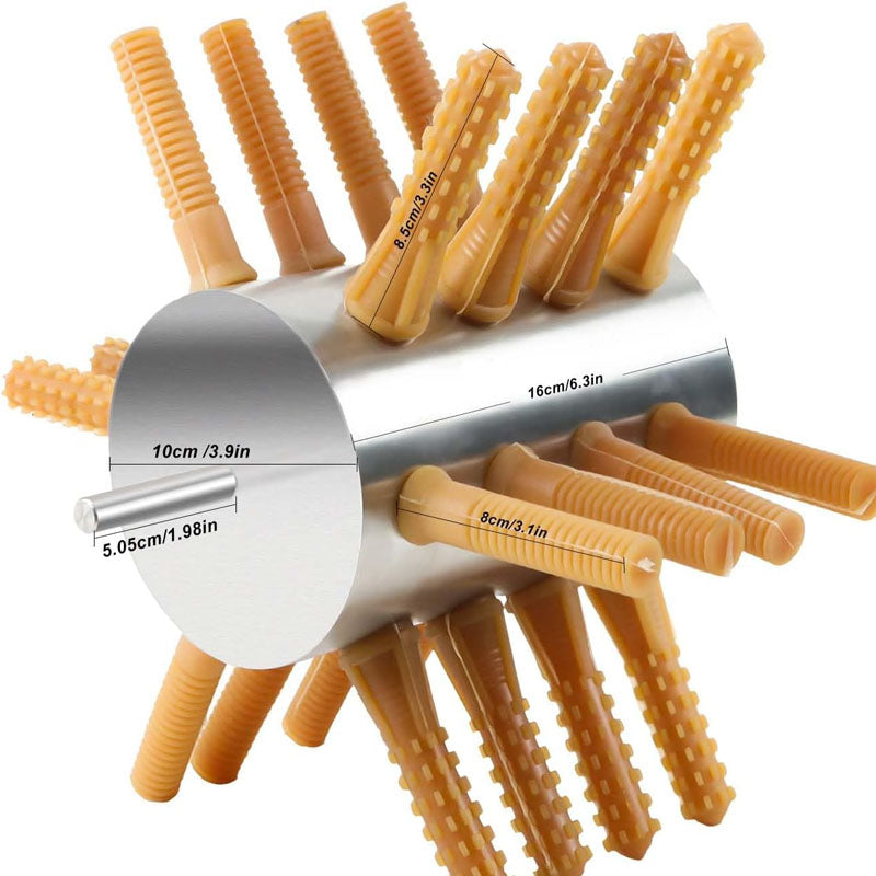 Plucking Fingers 24 Soft Fingers 3/8" Mpt Shank Stainless Steel Chicken Plucker Drill Poultry Plucker for Chicken Duck Pheasant