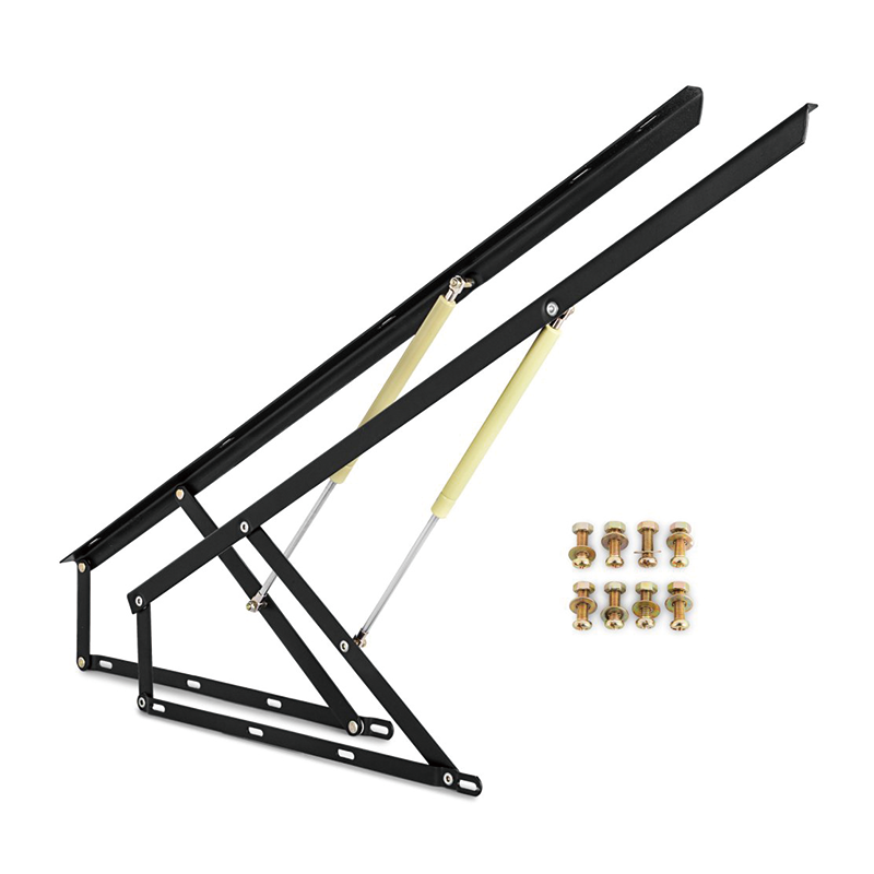Pair of Pneumatic Storage Bed Lift Mechanism,4 FT Bed Lift Mechanism Black Gas Spring Set Heavy Duty for Storage Bed Box Sofa Space Saving DIY Project