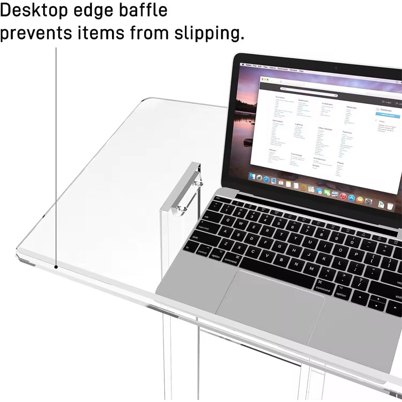 46.1" Clear Acrylic Podium Stand With Metal Base Lucite Lectern Pulpits For Classroom Weddings Churches Speech With Storage Shelf