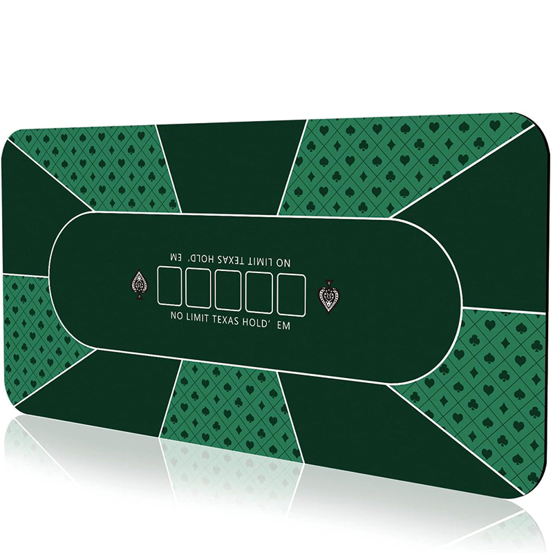 Poker Table Top, 70 x 35 Inch Poker Mat, Folding Portable Poker Table Top Layout w/Carrying Bag for Poker Games, Blackjack