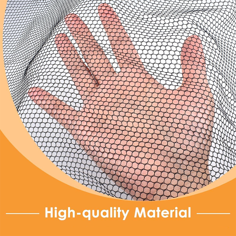 13*17ft Pond Pool Cover Dome, Garden Mesh Net with Ropes, Stakes and Fiberglass Poles, Garden Cover Protective Tent Dome for Protecting Vegetables Fruit Trees from Birds Squirrels