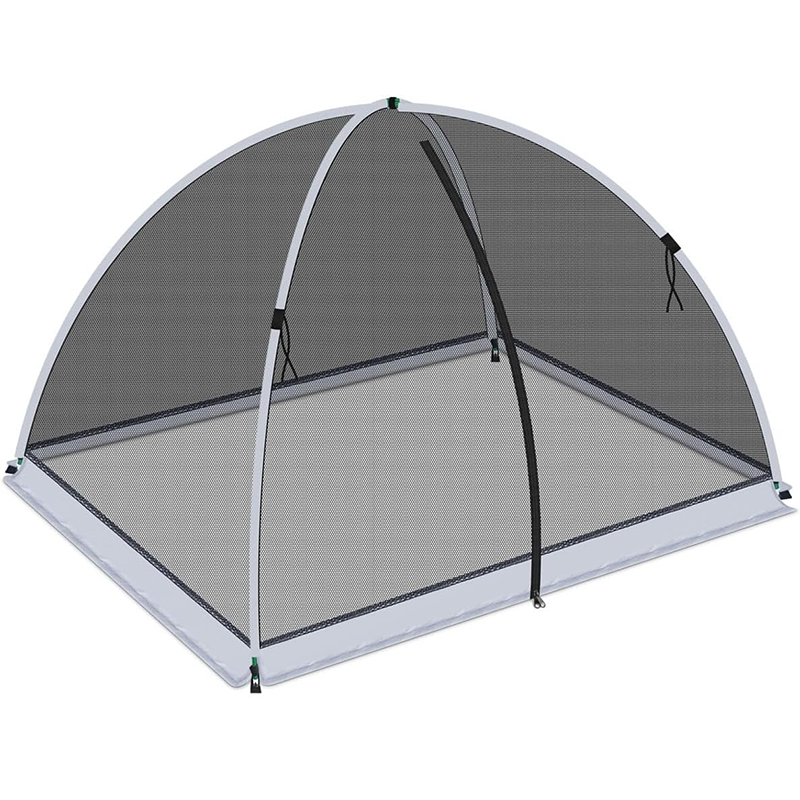 5*7ft Pond Cover Dome, Garden Pond Net Pond Net Tent with Ropes, Stakes and Fiberglass Poles, Pond and Garden Cover Protective Tent Dome Net for Pond Pool and Garden