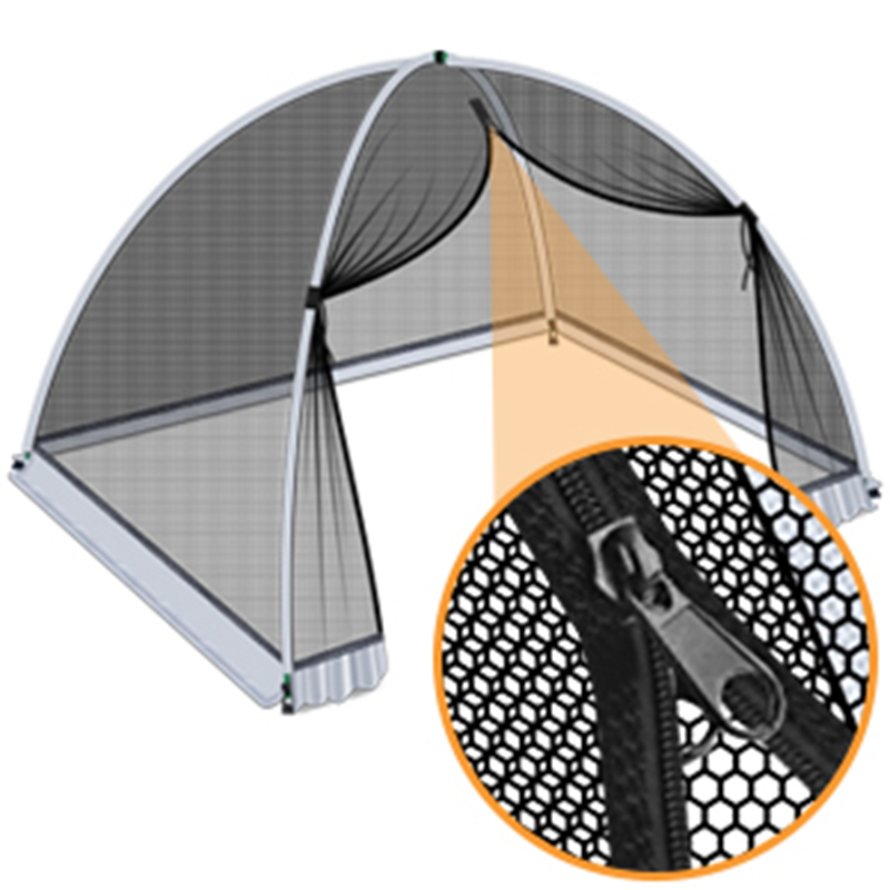 5*7ft Pond Cover Dome, Garden Pond Net Pond Net Tent with Ropes, Stakes and Fiberglass Poles, Pond and Garden Cover Protective Tent Dome Net for Pond Pool and Garden