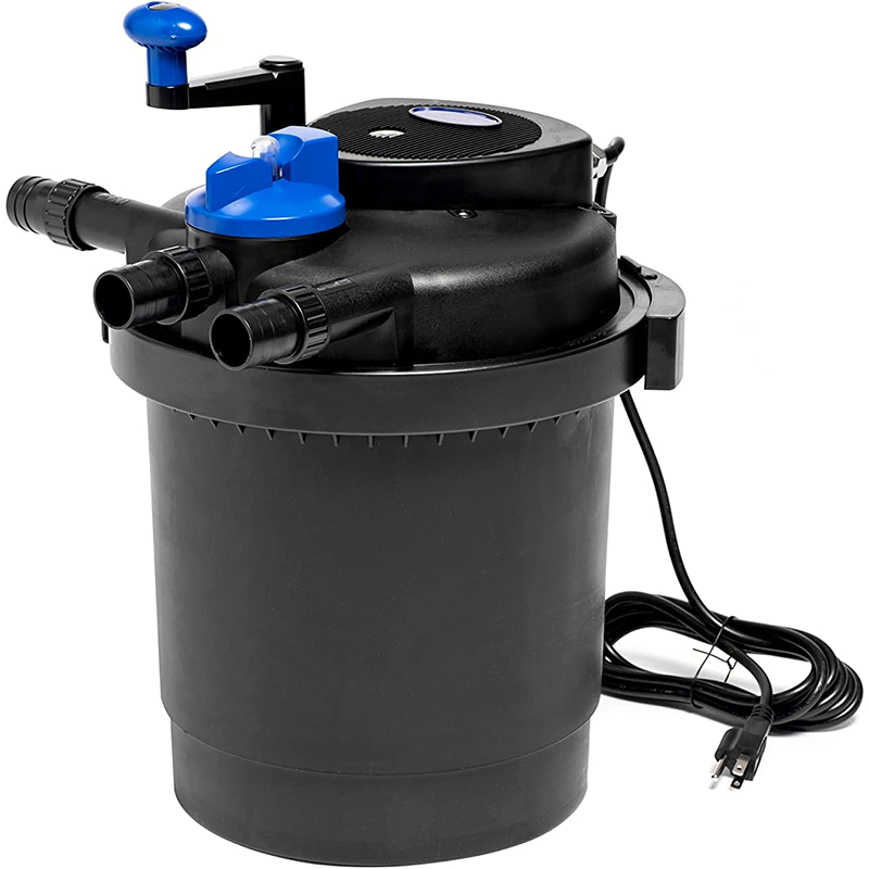 CPF-2500 Biological Pressure Pool Filter with 13w Clarifier and 1200 GPH Pump, up to 1600 Gallons