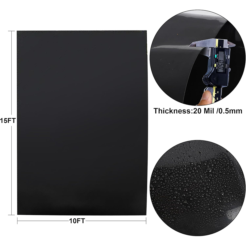 10 x 15ft Pond Liner, 20 Mil Fish Pond HDPE Liner, Pond Liner for Outdoor Pond, Koi Pond, Garden Fountain, Waterfall