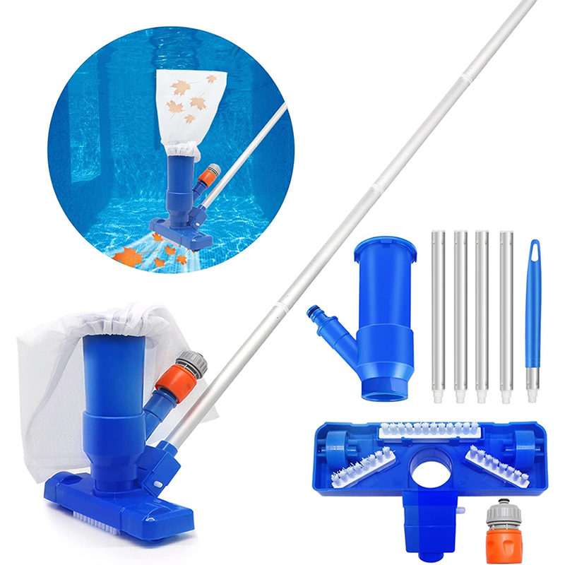 Pool Cleaner,Pool Vacuum Cleaner, Pool Vacuum Cleaner Base With Brush And Removable Reinforced Aluminum Pole, Pool Vacuum Cleaner, Swimming Pool Pond Jet Vacuum Head With Leaf Bag For Cleaning Vacuum Pool