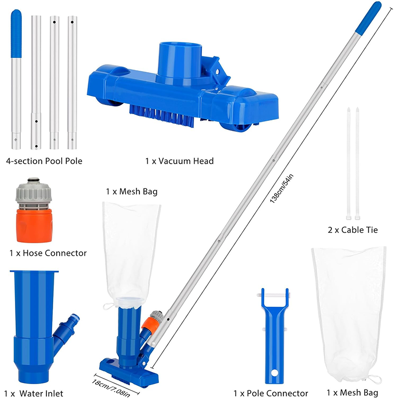 Pool Cleaners - Pool Vacuums for Above Ground Pools, Portable Pool Skimmer Pool Cleaning Kits, Pool Vacuum Jet Pool Cleaner Accessories for Ponds Fountains Spas