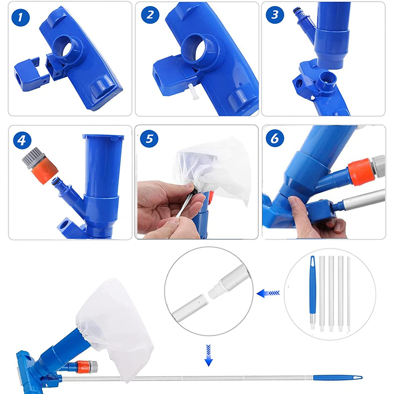Pool Spa Jet Vacuum Cleaner Portable Cleaning Tool Kit Spa Fish Pond Fountain Vacuum Cleaner Brush Spa Vacuum Cleaner
