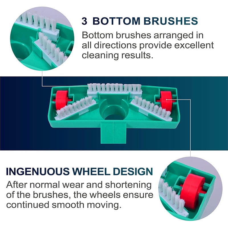 Pool Cleaner,Underwater Jet Vacuum, Portable Pool Vacuum Jet Underwater Cleaner with Brush and 56.7 Inch Pole, Handheld Jet Pool Vacuum for Above Ground Pools, Connects to Garden Hose