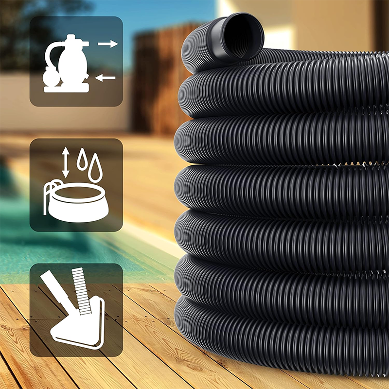 Pool Hose 14m Diameter 32mm Black Flexible Sleeve Pool Hose Pump Hose Water Hose Suction Hose