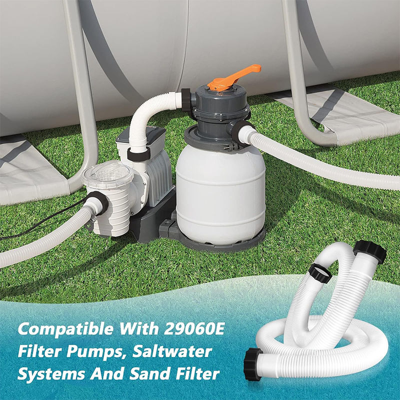 2 Pieces Pool Hoses for Above Ground Pools 1 1/2 Inch Diameter 59 Inch Length Pool Pump Hose Replacement Pool Hose Filter Pump Hose Accessories