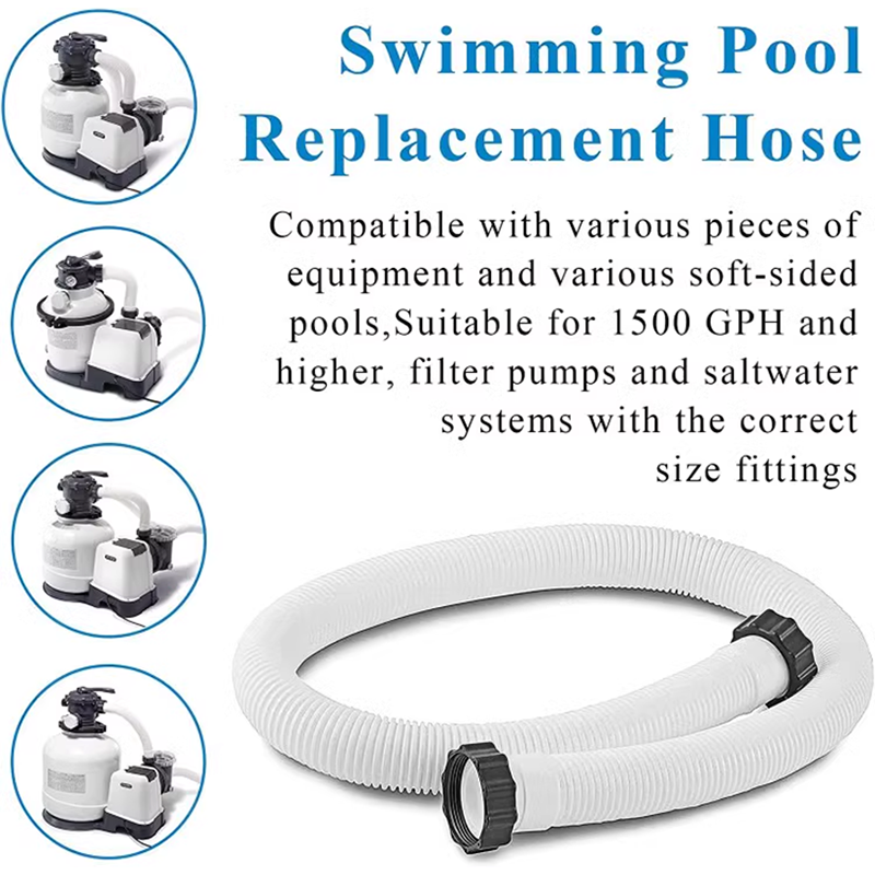 Pool Hoses for Above Ground Pools 1 1/2 Inch Diameter 59 Inch Length Pool Pump Hose Replacement Pool Hose Filter Pump Hose Accessories